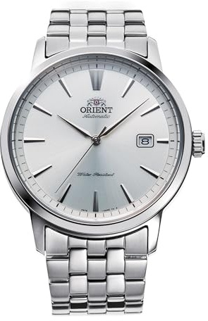 Orient Contemporary Symphony III - Orologio Da Uomo Automatico a Carica Manuale Casual Bracciale e Cassa In Acciaio Metallizzato Quadrante Grigio - RA-AC0F02S30B RA-AC0F02S