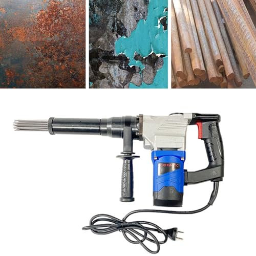 Rusopobe Scrostatore Elettrico ad Aghi Portatile, Pistola antiruggine di Grado Industriale da 1100 W Tipo ago per la rimozione di ruggine, Scorie di Saldatura e Vernice