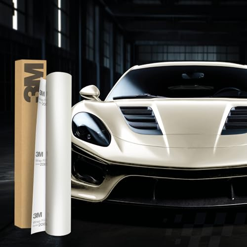 Pellicola Car Wrapping autoadesiva 3M 2080, 30 x 152 cm, per auto, moto, barca, pellicola protettiva della vernice 3D con canali d'aria (SP10 Satin Pearl White)