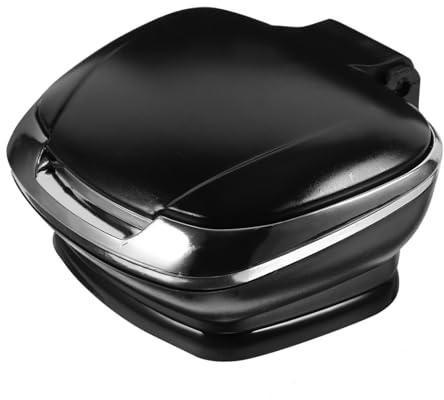 Garneck Cenicero Led Para Coche Antideslizante, Negro, Luz Led Integrada, Base Irrompible, Portátil Para Uso Nocturno, Adecuado Para y Viajes Automóvil