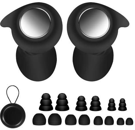 2025 Neu Ohrstöpsel zum Schlafen, Dreischichtige Ohrstöpsel 45dB Wiederverwendbare Gehörschutz Geräuschreduzierende Earplugs mit 6 Paar Spitzen