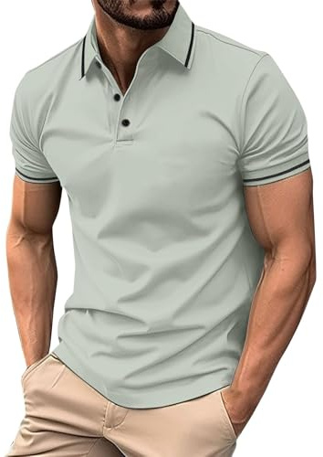 Polo de manga corta para hombre, camiseta clásica, casual, elegante, para golf, verano, color sólido, polos para hombre, camisetas de negocios, ajustadas, ropa de primavera para hombre