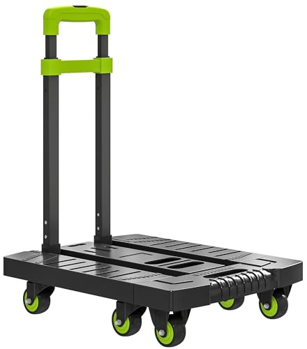 HOMCOM säckkärra vikbar metall med hjul och justerbart handtag max. 200 kg 102 cm transportkärra, transportvagn, staplingkärra, säckkärra inkl. spännrep för flytt, verkstadslager