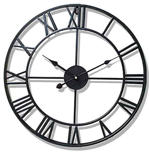 GTHTUHFD Orologi da Giardino Impermeabili per Esterni, Orologi da Interno Ed Esterno con Numeri Romani per Giardino, Montaggio A Parete in Metallo, Precisione Silenziosa, A,B