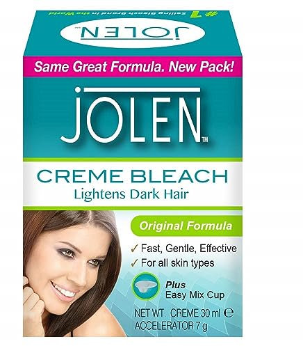 Jolen 1.2 oz Creme Bleach Reg Lightens Excess Dark Hair (6 Pack)