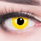 Farbige Kontaktlinsen Jahreslinsen Meralens 1 Paar gelbe Crazy Fun Yellow .Topqualität zu Fasching Karneval Fastnacht Halloween mit Kontaktlinsenbehälter ohne Stärke