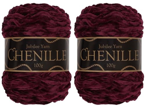 JubileeGarn Chenille-garn – kamgarn – 100 g/tårta – pojkbär – 2 kakor