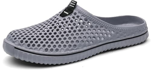 SAGUARO Clogs Pantoletter män kvinnor sommar ventilerande tofflor trädgårdssko strand tofflor storlek 36–45, GRÅ, 37 EU