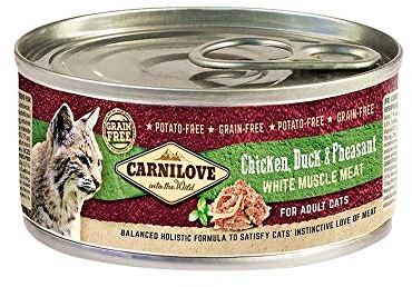 CARNILOVE FELINE ADULT POLLO PATO CAJA 12X100GR
