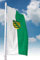 Deitert Bundesland-Flagge Sachsen – 120x300 cm Sachsen Fahne mit Wappen im Hochformat, Hissfahne aus reißfestem Polyester