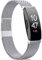 Faliogo Compatible with Fitbit Inspire 2 Strap/Inspire HR/Inspire 2 Strap, Stainless Steel Metal Mesh Replacement Wristband Compatible with Fitbit Ace 2,Women Men Small, Silver