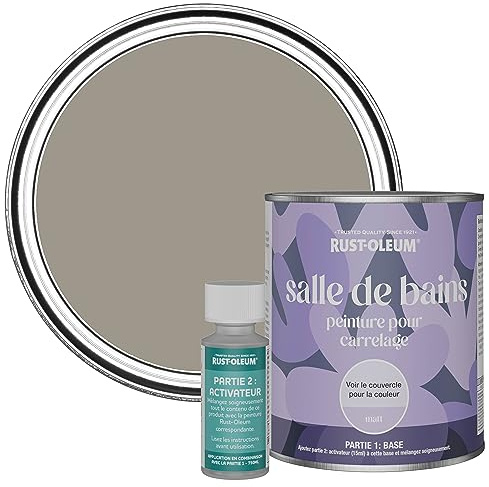 Rust-Oleum Brown Water-Resistant Bathroom Tile Paint in Matt Finish - Whipped Truffle 750ml