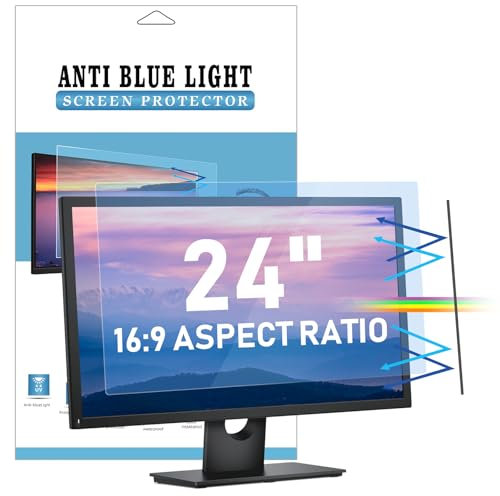 LAMA 24 Inch Blue Light Blocking Screen Protector, Universal Computer Monitor Screen Filter (WxH:20.9*11.73), Anti Blue Light, Anti Glare, Anti-UV, Eye Protection, Reduce Eye Strain(24 16:9)