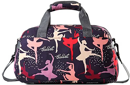 Borsa da viaggio per bambini, ragazze, per balletto, danza, allenamento, sport, cheerleading, ginnastica, weekend, brevi viaggi, dimensioni per bagaglio a mano