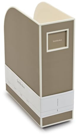 Semikolon 370091 Magazine rack A4 - magazine collector, document folder, format 10.5 x 26 x 31 cm - fango beige