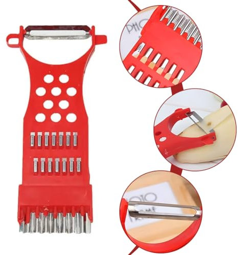 ZXUPOI 1 Pcs Cucina Multifunzione Frutta Verdura grattugia affettatrice pelapatate trituratore 6,7 Pollici di Lunghezza