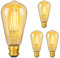 DiCUNO LED Lampadina B22 baionetta, Lampadina a filamento da 6W equivalente a 60W alogena, Bianco caldo 2200K, 660lm, Non dimmerabile, ST64 Vintage LED per lampadari e plafoniere, 4 Pezzi