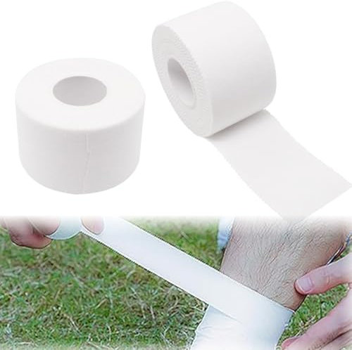 Fingertape extra stark, 2 Rollen Sport Tapes, 1,25cmx10m Sporttape Sport Tapeverband Selbstklebende Sportbandage für Fußball Klettern Alle Sportarten(Weiß)