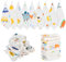 10 Stück Baby Musselin Waschlappen Kinderservietten, Handtücher Set für Neugeborene, Gesichtstücher und Badetuch, Mehrweg Baby Waschlappen 100% Baumwolle Zufällige Farbe