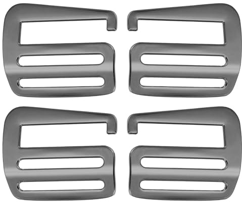 PATIKIL G-krok väv glidspännen, metall G-krokar sadelgjordsspännen klämmor justerbart spänne för ryggsäck bagage remmar sadelgjord utomhusbälte, Grå, 38mm