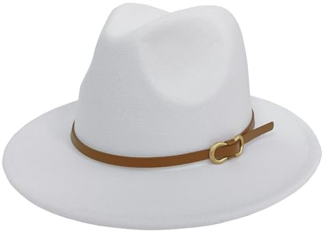 HEYANN Fedora Chapeau pour homme en feutre avec large bord pour homme - Chapeau classique Panama - Chapeau pour femme - Chapeau Trilby pour fête