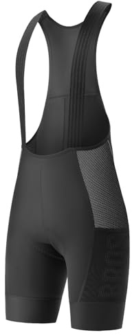 ROCKBROS Salopette da Ciclismo Uomo Estiva con Fodello 3D, Pantaloncini Bici Imbottiti con Bretelle Elastiche Traspirante con 5 Tasche, Protezione Laterale dai Graffi, per Bicicletta MTB, Nero, L