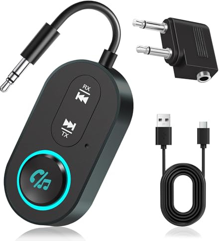 2025 New Airfly Bluetooth Transmitter Receiver Bluetooth Aux Adapter 3.5mm AUX Jack Wireless Audio Transmitterfor TV Home Stereo Car