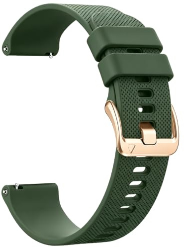 Aurrain Silikon klockarmband för 18mm 19mm 20mm 22mm,unisex mjukt sportersättningsarmband.kompatibel Garmin/Galaxy/Amazfit/Huawei.