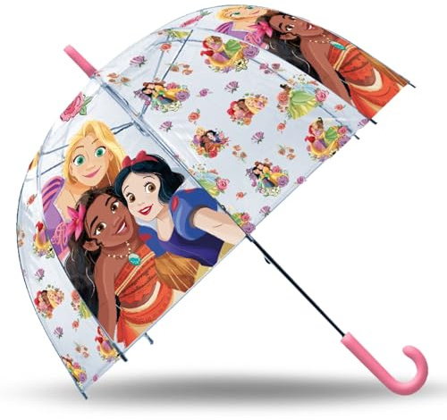 Disney Parapluie transparent pour enfant Motif princesse 70 cm