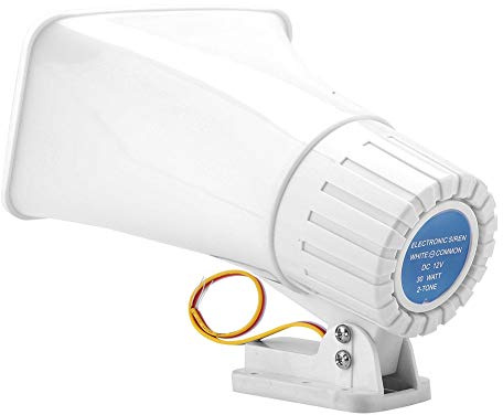 GOWENIC Sirène à Klaxon Filaire Double tonalité 12 V 150 DB |Système d'alarme de sécurité pour Avertissement de Cambriolage à Domicile avec Althorn