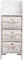 Rebecca Mobili Comodino Shabby, cassettiera 3 cassetti di Vimini, Legno di Pino, Bianco Grigio, Camera Ingresso - Misure: 78 x 28,5 x 22 cm (HxLxP) - Art. RE4296