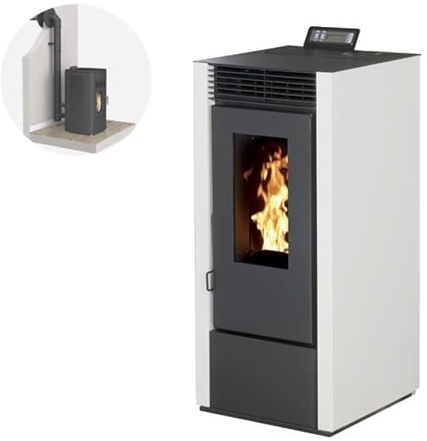 INTERSTOVES - Pack INTERSTOVES Poêle à granules MARINA 14 Etanche + Kit Conduit Ventouse (sortie façade) - Blanc