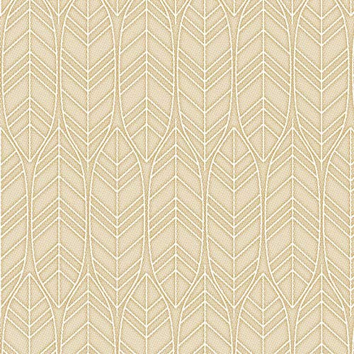 Papstar - 5 x 50 Servietten Royal Collection ¼ Falz 40 cm x 40 cm Sand Leaves
