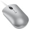Lenovo 540 USB-C Wired Connection Computer Mouse for PC, Laptop, Computer with Windows or Chrome OS - Ambidextrous Design - 4 Button - Compact Size - Cloud Grey