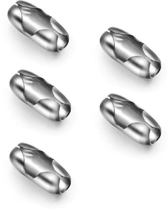 LICQIC Rouleau Romain Vertical de Remplacement de 4,5 mm, Raccords de Chaîne en Métal, Connecteurs de Cordon, Clips de Connecteur de Cordon de Chaîne à Boule Aveugle, 5 Acier Inoxydable