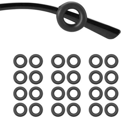 Omnful Glasses Ear Cushion, Glass Holder, Ear Grips Anti Slip Silicone Temple Tips Sleeves for Eyeglasses Sunglasses, Ear Hooks, Eyewear Retainers (Black,12Pairs)