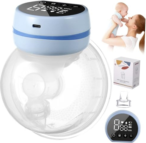 MERRYHAPY Estrattore Latte Indossabile Pompa Per Allattamento Silenziosa e Facile Perdite Design Per Mamme Tiralatte Per Allattamento e Conservazione Latte