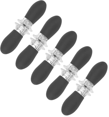 5 Pairs Corn on the Cob Holders Set – Stainless Steel Corn Cob Holders with Interlocking Design & Silicone Handles, Dishwasher Safe & Non-Slip for BBQ, Picnics, Camping (Black)