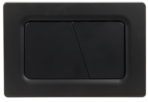 Mendorio Placca di Comando WC, Compatibile con Geberit Sigma, UP300 e UP320, Piastra Doppio Scarico, Dimensioni 246×164 mm, Completa di Set di Leve di Scarico e Telaio di Montaggio (Nero opaco)