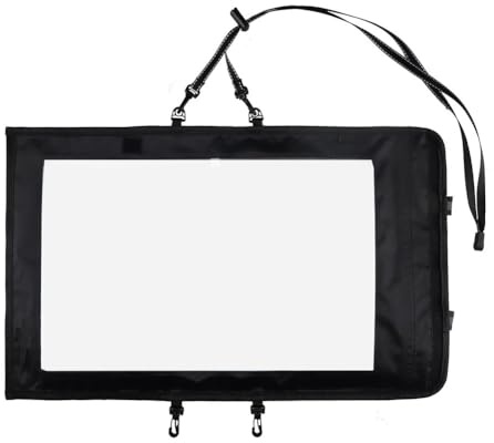 Homeponnew Estuche plegable transparente impermeable para almacenamiento de mapas para senderismo y camping - Bolsa seca de TPU, 48,5 x 30 cm, 110 g, color negro