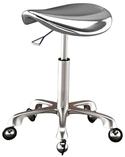 Sadelpall med hjul, ergonomisk rulldesign, höjdjusterbar, 150 kg viktkapacitet för salonger, spa och kontorsbruk