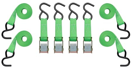 SmartStraps 10-Foot Cambuckle (4pk) 900 lbs Break Strength, 300 lbs Safe Work Load– Tie Down Fragile and Lighter Loads for Transport – Offers More Security Than Rope