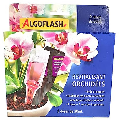 ALGOFLASH Monodose Revitalisante Fleurs de Balcons et Terrasses, 5 doses, MONORCHID, Violet