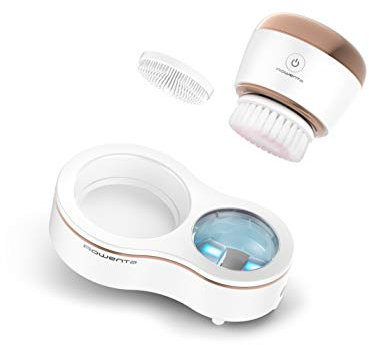 Rowenta Brosse nettoyante visage Booster d'éclat Routine 1 minute Démaquille Nettoie en profondeur Utilisable sous l'eau Peau lumineuse Teint unifié Grain de peau affiné Pochette transport LV4020F0