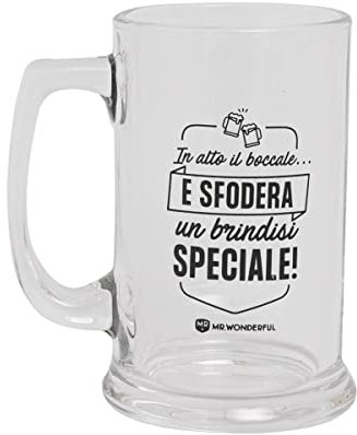 Mr. Wonderful WOA2212384ITZ0 Boccale di Birra, Glass