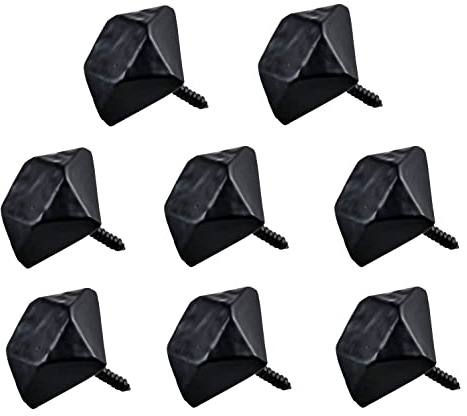 TERF® Traditional Vintage Style Antique Black Door Studs 19mm Tudor Decorative Studs Screw Decoration for Door Gate Cupboard Wardrobe Cabinet Table and Furniture - Pack of 8