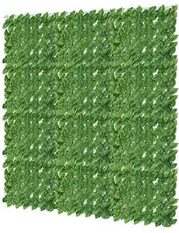 Sonnewelt Künstliche Efeu Hecke Sichtschutz,Efeu Sichtschutz 200 * 300cm,Sichtschutzzaun, Rolle,Efeublätter eignet Sich perfekt für Terrassenbereiche im Freien