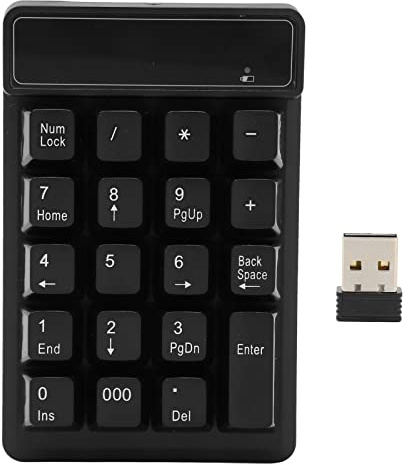 Trådlöst Numeriskt Numeriskt Tangentbord, 2, 4 G Numeriskt Tangentbord, 19 Nycklar USB Tangentbord, Bärbar Numerisk Bokföring, Soft Touch, Lägre Brus för Bearbetning Av Kalkylblad