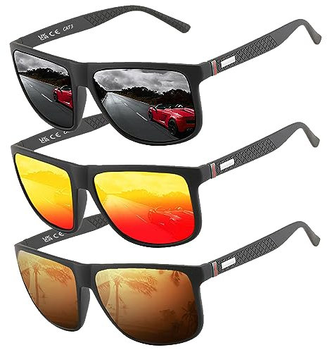 Perfectmiaoxuan Polarisierte Sonnenbrille Herren/Damen ; Vintage/Klassisch/Elegant Brillengestell; HD-Pilotobjektive; Golf/Fahren/Angeln/Reisebrille/Outdoor-Sportarten Mode Sonnenbrille