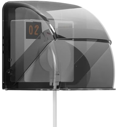 Yuqilin Cache Prise Electrique Murale,Type 86 Noir Transparent Cache Interrupteur Mural Imperméable Housse Étanche Sonnette Autocollant Prise Couvercle Interrupteur,pour Salle Bain Cuisine Prise